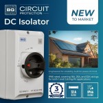 BG British General DC Isolator IP66 Waterproof Curved Switch 4Pole Solar application UV CPDC432
