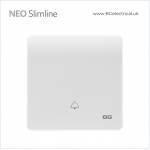 British General - BG Neo Slimline-Edge To Edge Bell Push 10A/10AX 1Way 1Gang PCWH14E HK dst British General - BG Neo Slimline-Edge To Edge Bell Push 10A/10AX 1Way 1Gang PCWH14E HK dst