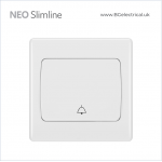 BRITISH GENERAL - BG Neo Slimline Edge To Edge Bell Push 1Way 1Gang PCWH14W HK dst BRITISH GENERAL - BG Neo Slimline Edge To Edge Bell Push 1Way 1Gang PCWH14W HK dst