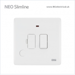 BRITISH GENERAL - BG Neo Slimline 13A Fused Connection Unit Switched LED Removable Flex Outlet PCWH52 HK dst BRITISH GENERAL - BG Neo Slimline 13A Fused Connection Unit Switched LED Removable Flex Outlet PCWH52 HK dst