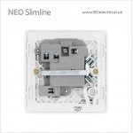 BRITISH GENERAL - BG Neo Slimline 13A Fused Connection Unit Switched LED Removable Flex Outlet PCWH52 HK dst BRITISH GENERAL - BG Neo Slimline 13A Fused Connection Unit Switched LED Removable Flex Outlet PCWH52 HK dst