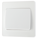 BG - British General Evolve PCDCL12WW IP20 20A 16AX Wide Rocker Light Switch 1G 2 Way Pearlescent White