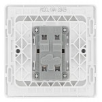 BG - British General Evolve PCDCL13WW 20A 16AX Wide Rocker Intermediate Light Switch 1G Pearlescent White