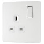 BG - British General Evolve PCDCL21W IP20 13A Socket with Switched 1G Pearlescent White
