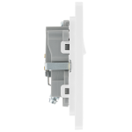 BG - British General Evolve PCDCL21W IP20 13A Socket with Switched 1G Pearlescent White