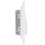 BG - British General Evolve PCDCL42WW IP20 20A 16AX Wide Rocker Light Switch 2G 2 Way Pearlescent White