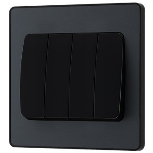 BG - British General Evolve PCDMG44WB IP20 20A 16AX Wide Rocker Light Switch 4G 2 Way Matt Grey