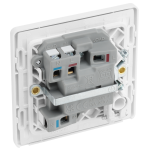BG - British General Evolve PCDCL52W IP20 Switched With Fused/ LED/ Removable Wiring Hole 1G Pearlescent White