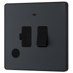BG - British General Evolve PCDMG52B IP20 Switched With Fused/ LED/ Removable Wiring Hole 1G Matt Grey