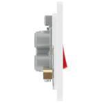 BG - British General Evolve PCDCL74W IP20 45A Double Pole Switch/ Power Indicator Pearlescent White