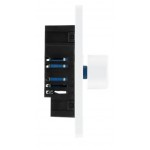 BG - British General Evolve PCDCL81W Single Trailing Edge Dimmer Switch 2 Way Puss On/ Off 1G Pearlescent White