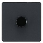 BG - British General Evolve PCDMG81B Single Trailing Edge Dimmer Switch 2 Way Puss On/ Off 1G Matt Grey