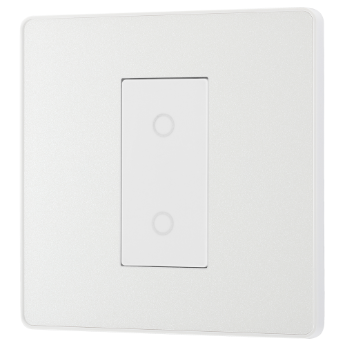 BG - British General Evolve PCDCLTDM1W Touch Dimmer 1Gang Pearlescent White