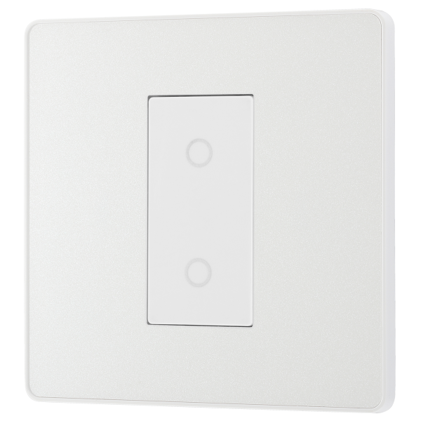 BG - British General Evolve PCDCLTDM1W Touch Dimmer 1Gang Pearlescent White