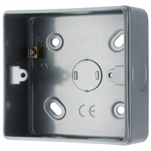 BG - British General Evolve Metal Clad MC501 Surface Mounting Box 1G