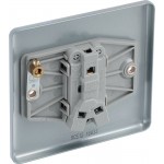 BG - British General Metal Clad MC512 IP20 20A 16AX Switch 1G 2 Way Silver Gray/ Metallic