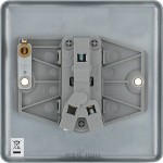BG - British General Metal Clad MC512 IP20 20A 16AX Switch 1G 2 Way Silver Gray/ Metallic