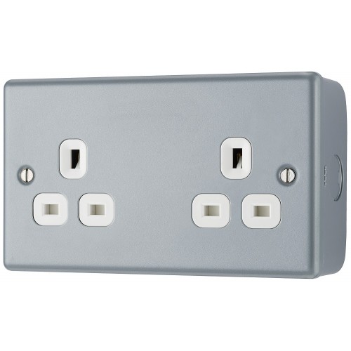 BG - British General Metal Clad MC524 IP20 13A Socket 2G 