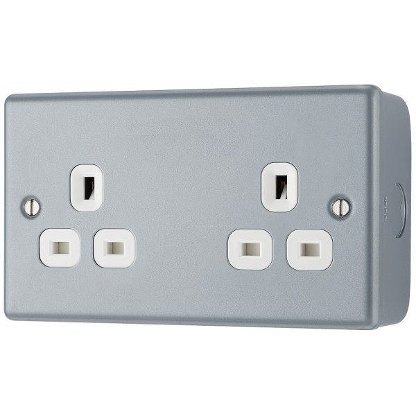 BG - British General Metal Clad MC524 IP20 13A Socket 2G 