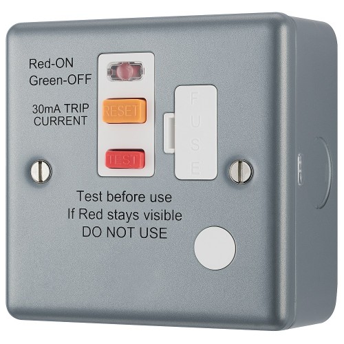 BG - British General Evolve Metal Clad MC554RCD IP20 13A RCD Fused Connection Unit