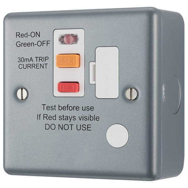 BG - British General Evolve Metal Clad MC554RCD IP20 13A RCD Fused Connection Unit