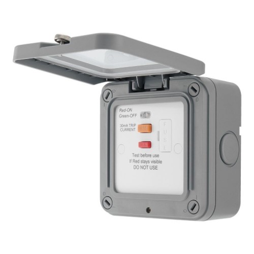 BG - WP55RCD IP66 WeatherProof 13A Fused Unswitched RCD