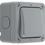 BG WP12 IP66 20AX UV stable Wide Rocker Single Switch/ 2 Way/ Weatherproof (2way / 1way Applicable)