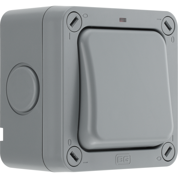 BG WP12 IP66 20AX UV stable Wide Rocker Single Switch/ 2 Way/ Weatherproof (2way / 1way Applicable)