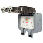 BG UV stable IP66 13A RCD Double Switch / Socket / Neon WP22RCD Storm Weatherproof