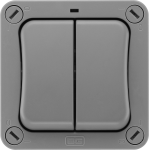 BG WP42 IP66 20AX Wide Rocker Double Switch/ 2 Way/ Neon Storm Weatherproof (2way / 1way Applicable)