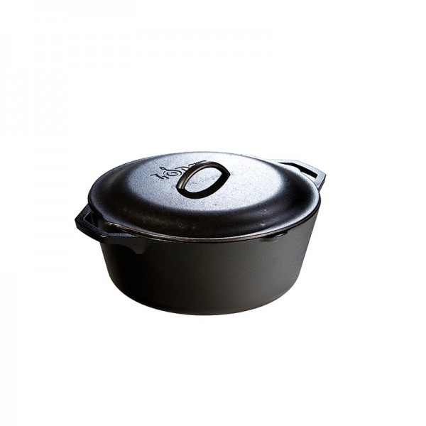 LODGE - Seasoned Cast Iron Double Dutch Oven 5QT/10" L10DOL3