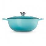 LE CREUSET - 26cm Marmite 4.1L Bleu Caraibes 21114261700430 LE CREUSET - 26cm Marmite 4.1L Bleu Caraibes 21114261700430