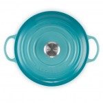 LE CREUSET - 26cm Marmite 4.1L Bleu Caraibes 21114261700430 LE CREUSET - 26cm Marmite 4.1L Bleu Caraibes 21114261700430