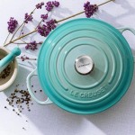 LE CREUSET - 24cm Round Casserole 4.2L Bleu Caraibes 21177241702430 LE CREUSET - 24cm Round Casserole 4.2L Bleu Caraibes 21177241702430