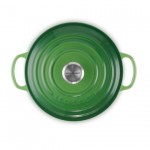 LE CREUSET - 24cm Round Casserole 4.2L Bamboo Green 21177244082430 LE CREUSET - 24cm Round Casserole 4.2L Bamboo Green 21177244082430
