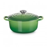 LE CREUSET - 24cm Round Casserole 4.2L Bamboo Green 21177244082430 LE CREUSET - 24cm Round Casserole 4.2L Bamboo Green 21177244082430