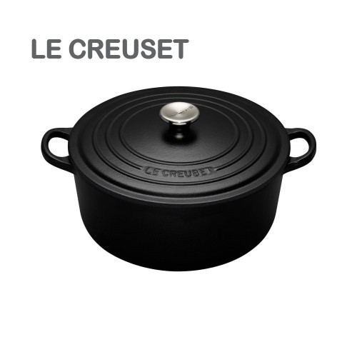 LE CREUSET - 26cm Round Casserole 5.3L Noir Mat 21177260000430
