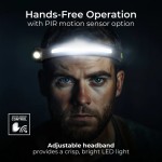 LUCeCO-350+150LM 5W Head torch PIR Rechargeable usb-C rechargeable LILHF35P65