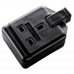 Masterplug ELS13B 1 socket 13A Trailing Extension Socket Black Heavy Duty Single PERMAPLUG
