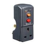 Masterplug - RCD SAFETY ADAPTOR 13A FUSED UK 3 PIN Gray Residual Current Device  ARCDKG-HF