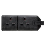 Masterplug ELS132B Trailing 2 Socket Permaplug 13A Heavy Duty Black