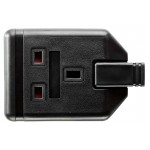 Masterplug ELS13B 1 socket 13A Trailing Extension Socket Black Heavy Duty Single PERMAPLUG