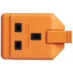 Masterplug ELS13O 1 socket 13A Trailing Extension Socket Orange Heavy Duty Single PERMAPLUG