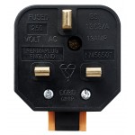 Masterplug HDPT13O Rewireable Heavy Duty Plug 13A Fused Orange PermaPlug 