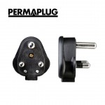Masterplug HDPT15B Heavy Duty Rewireable 15A Round Pin Plug Black PermaPlug Masterplug HDPT15B Heavy Duty Rewireable 15A Round Pin Plug Black PermaPlug