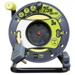 Masterplug PRO-XT OMU2513FL3IP 25+3M Reverse Open Reel with IP54 socket Masterplug PRO-XT OMU2513FL3IP 25+3M Reverse Open Reel with IP54 socket
