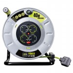 Masterplug PRO-XT OTLU40134SL 40M Metal Open Reel 4X 13A