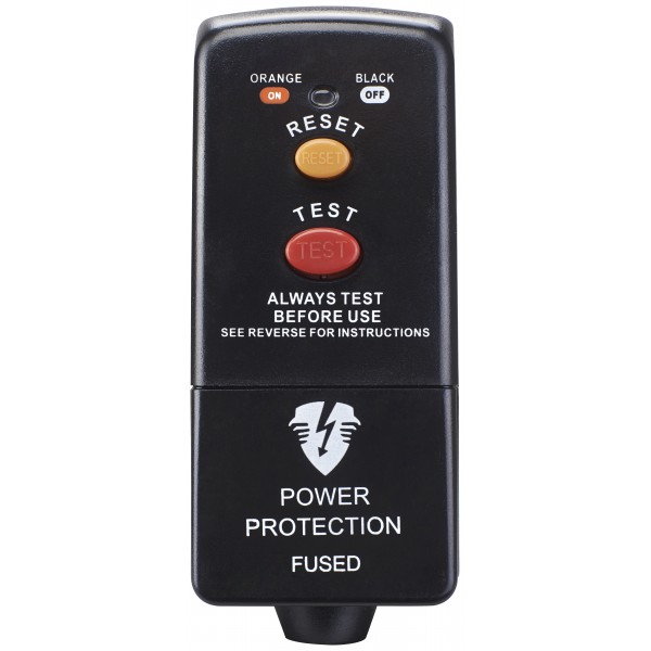Masterplug PRCDKB-MP RCD Safety Plug 13A Fused UK 3 P Black Residual Current Device