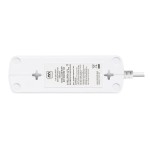 Masterplug SRGD62MW Surge Compact 6 Socket 2m Extension Lead 13A Matt White 