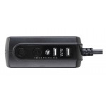 Masterplug SRGDU42MB2 Compact Surge Protected 2 USB X2.1A with 4 Sockets 2M Extension Leads  Matt Black 